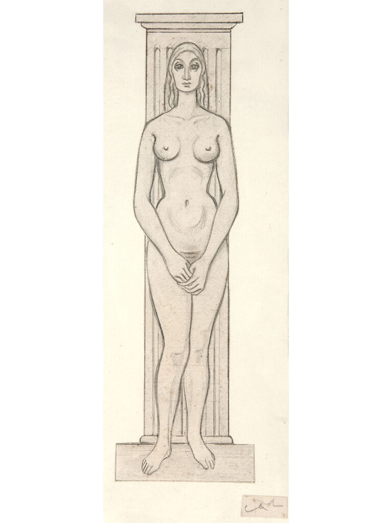 Boceto de mujer desnuda
