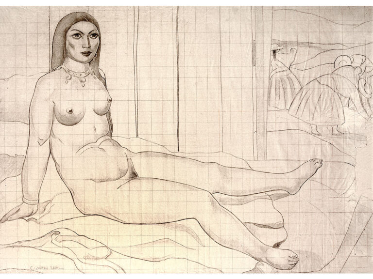 Boceto de india desnuda